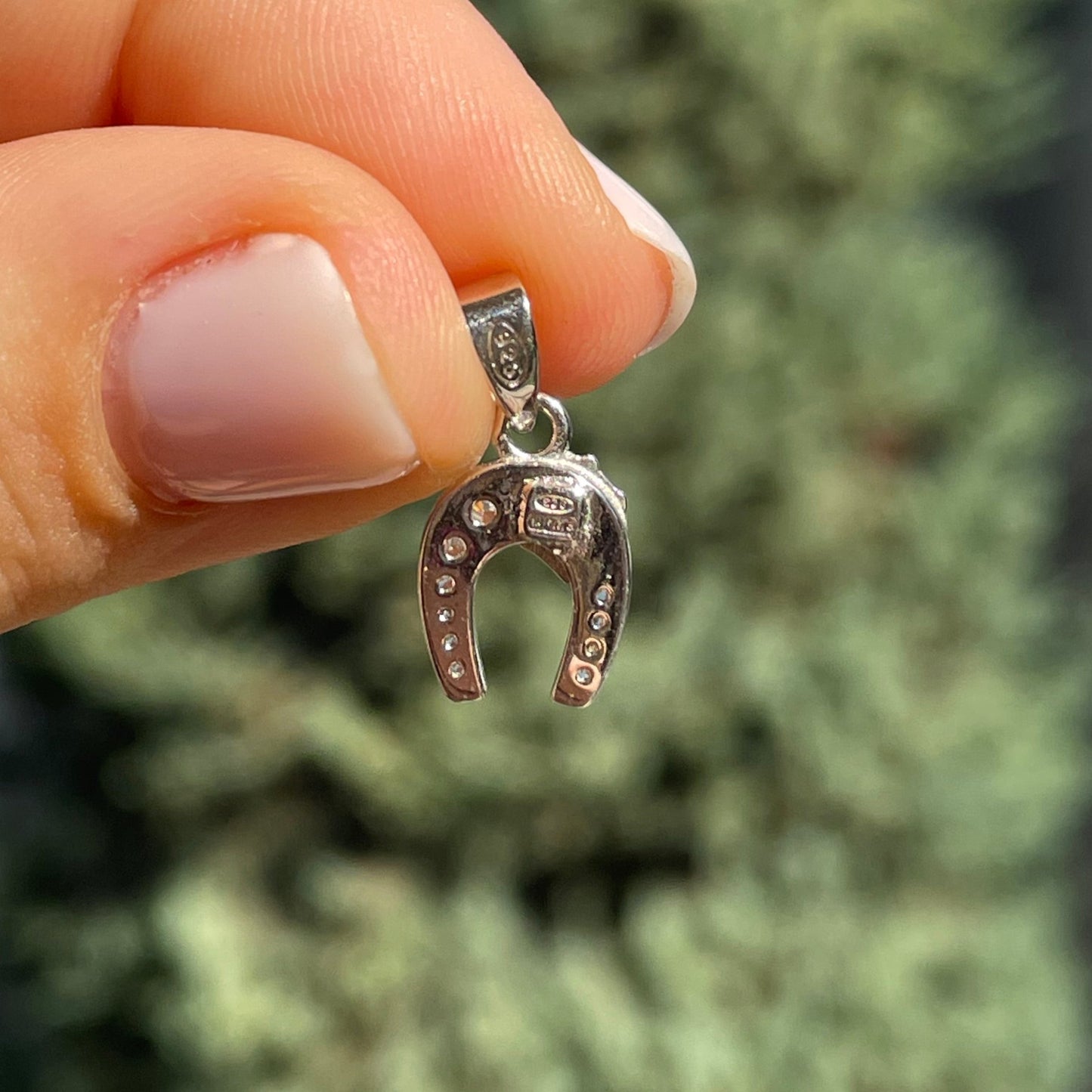 Charm Ferro di cavallo e coccinella con zirconi