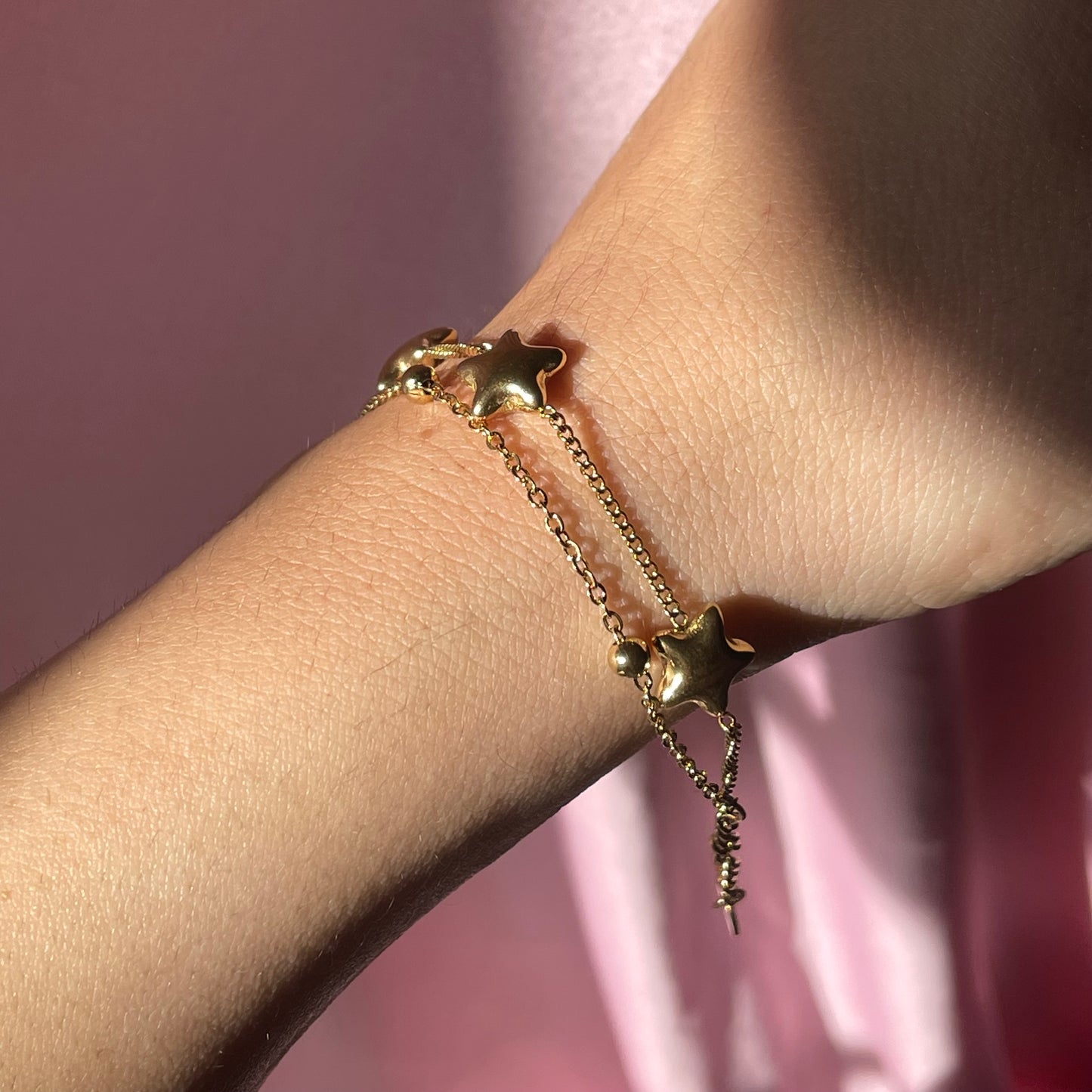 Bracciale stelle a due fili in 2 colori