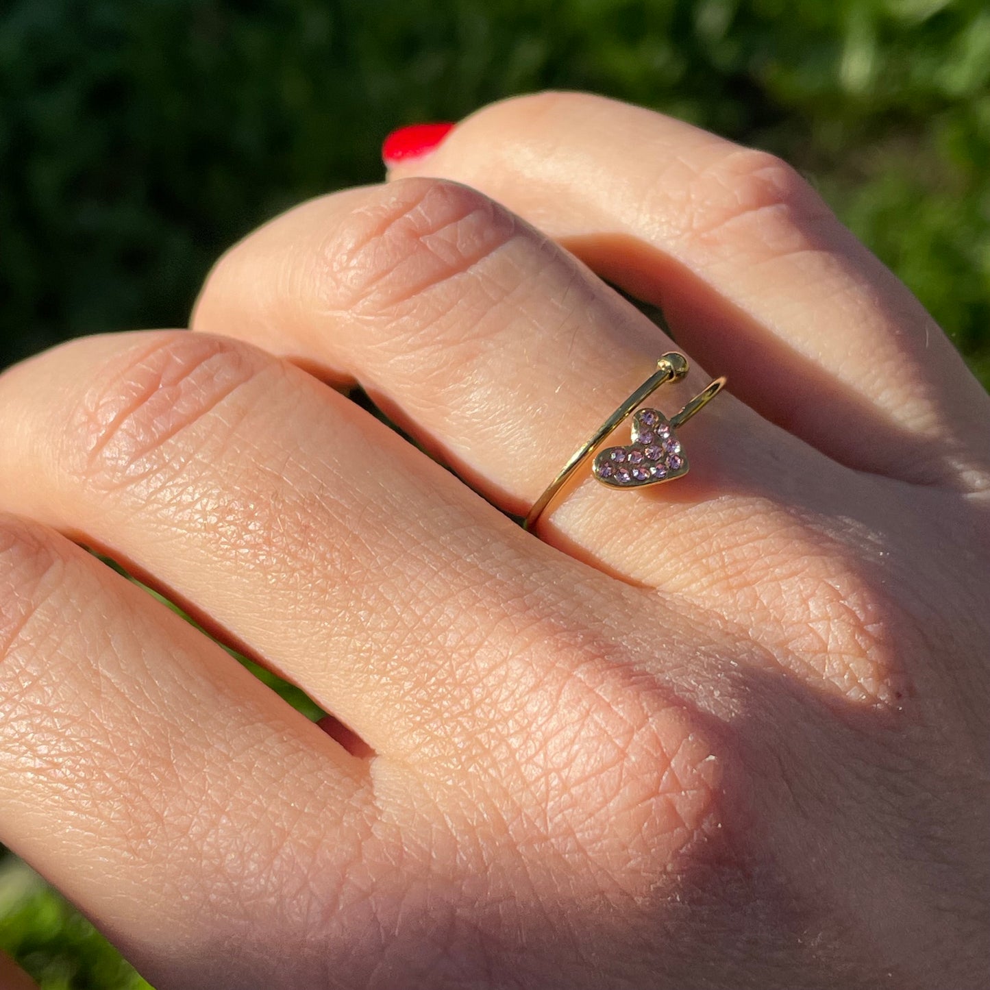 Anello cuore in 2 colori