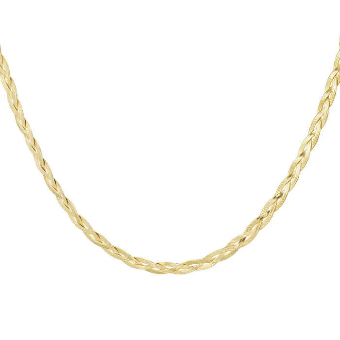 Collana in cordino di pelle intrecciata, pelle spessa, chiusura in acciaio inossidabile - Italia