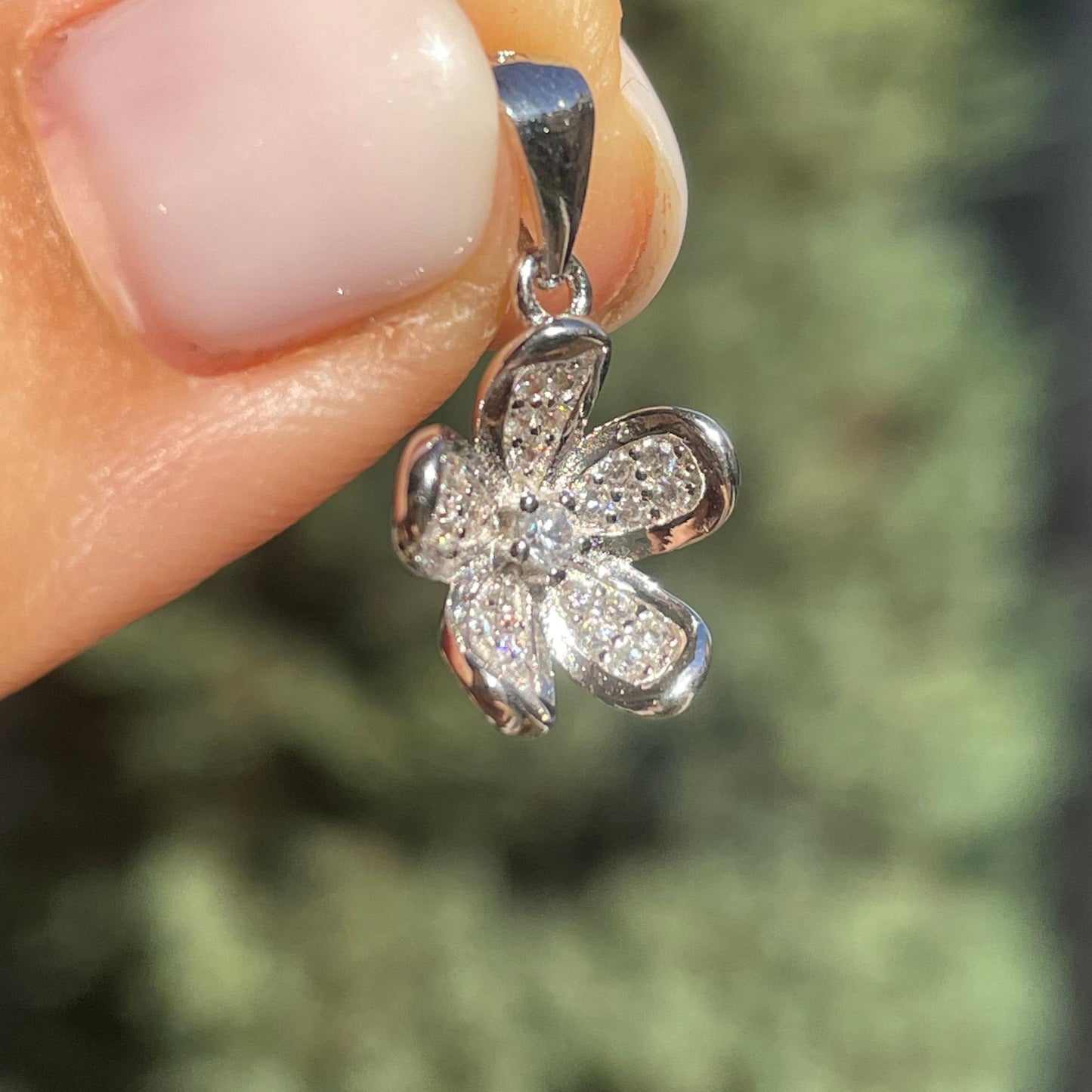 Charm Fiore con zirconi