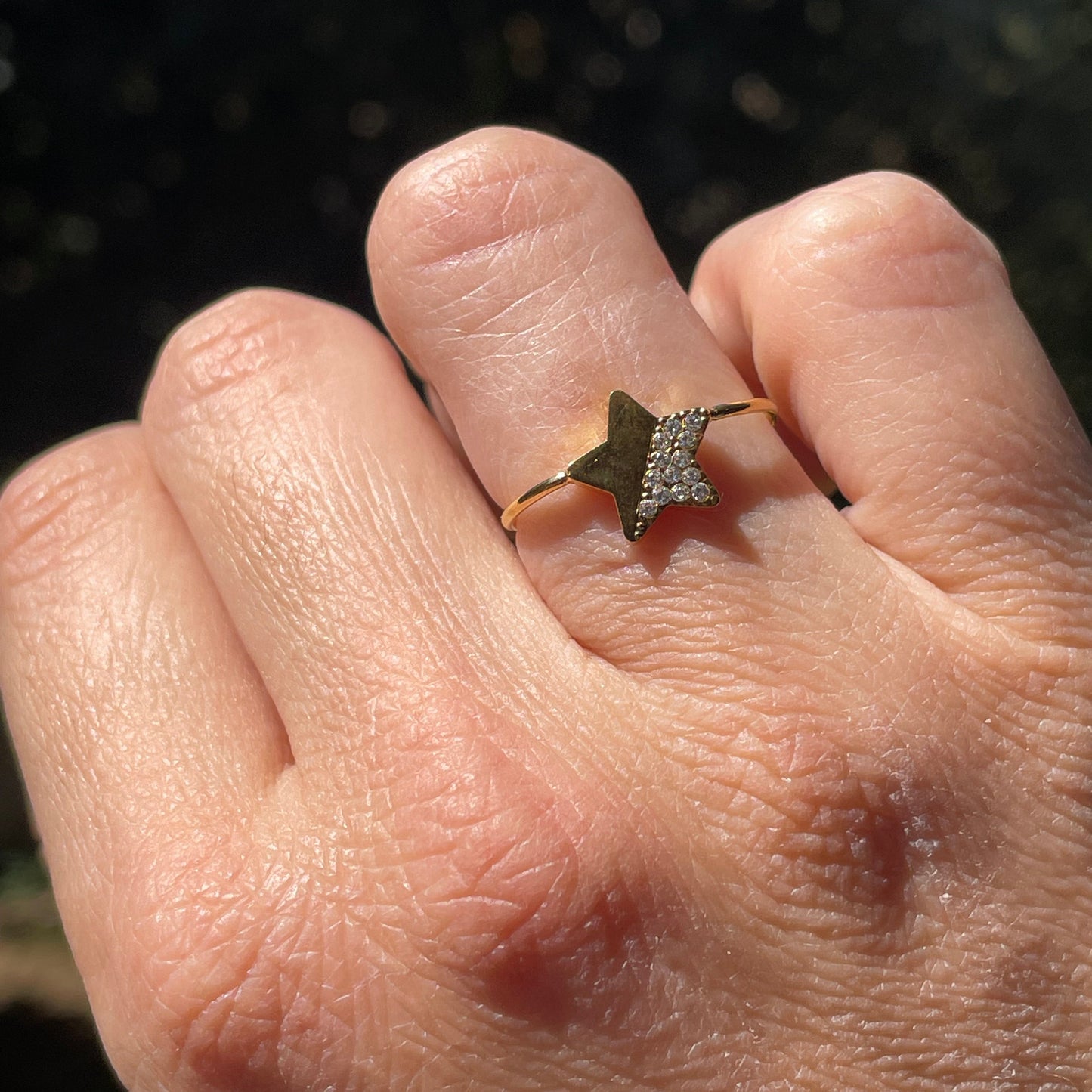 Anello stellina in 2 colori