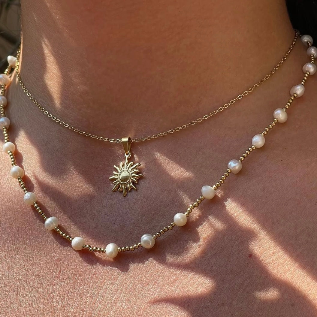 Collana sole in 2 colori