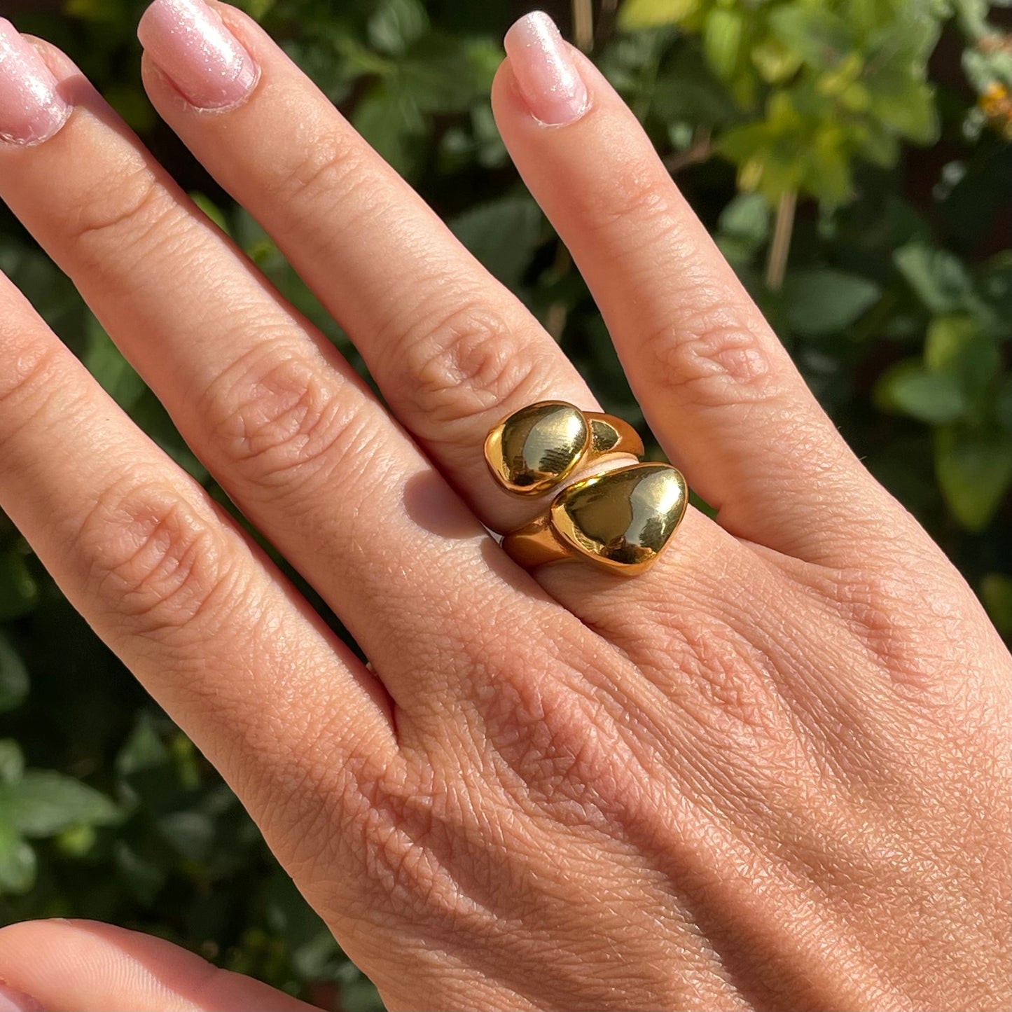 Anello bold doppio in 3 colori