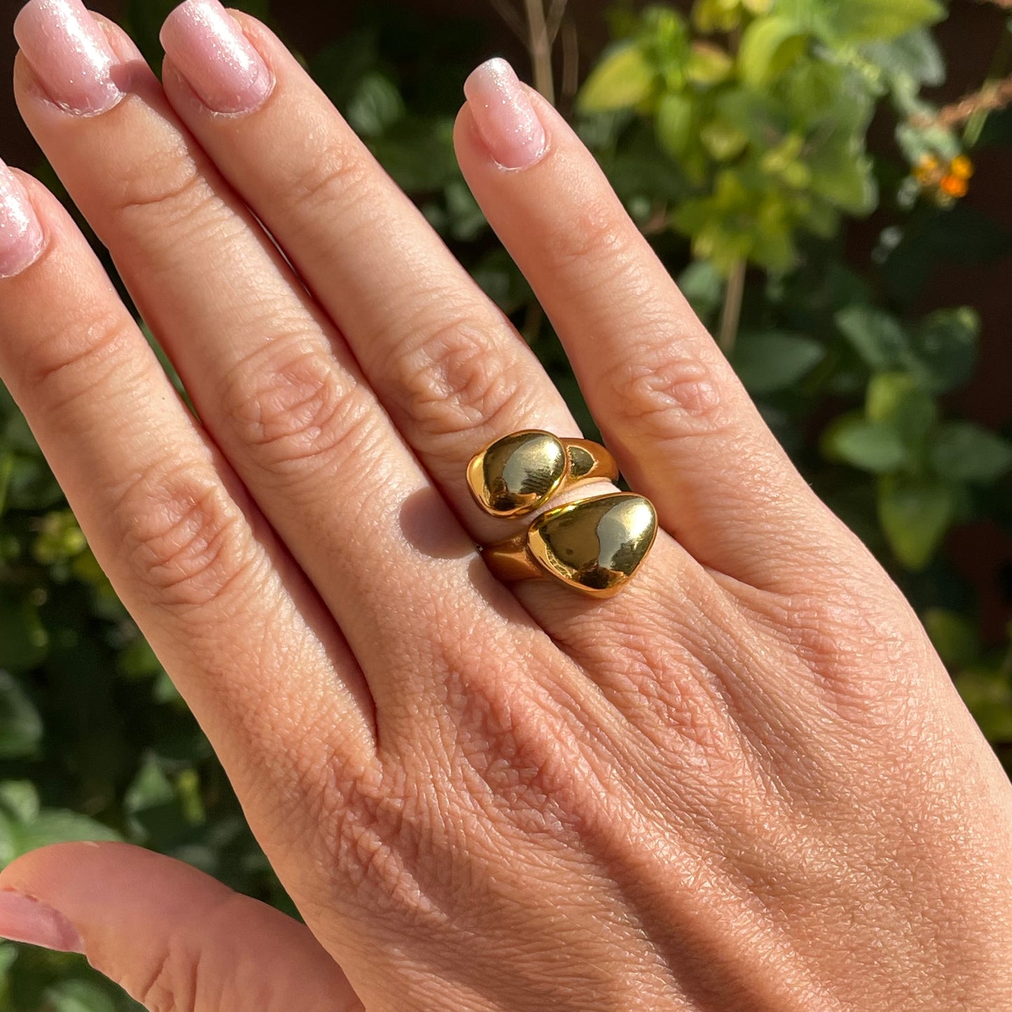 Anello bold doppio in 3 colori