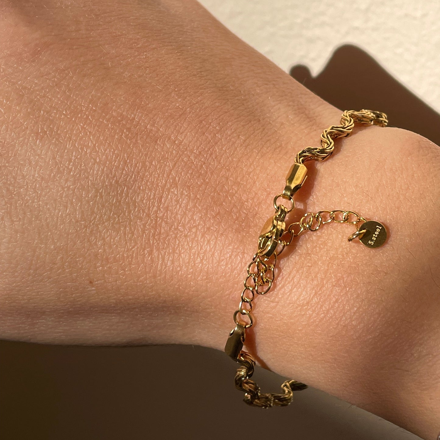 Bracciale ondulato in 2 colori