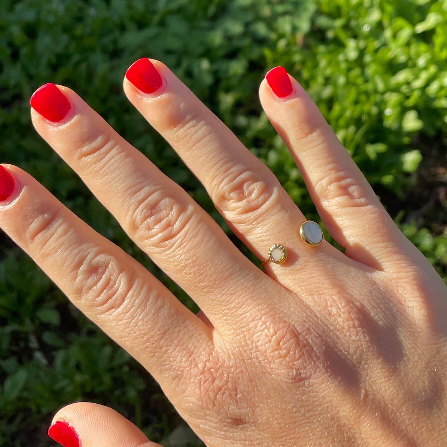 Anello sfere perlato