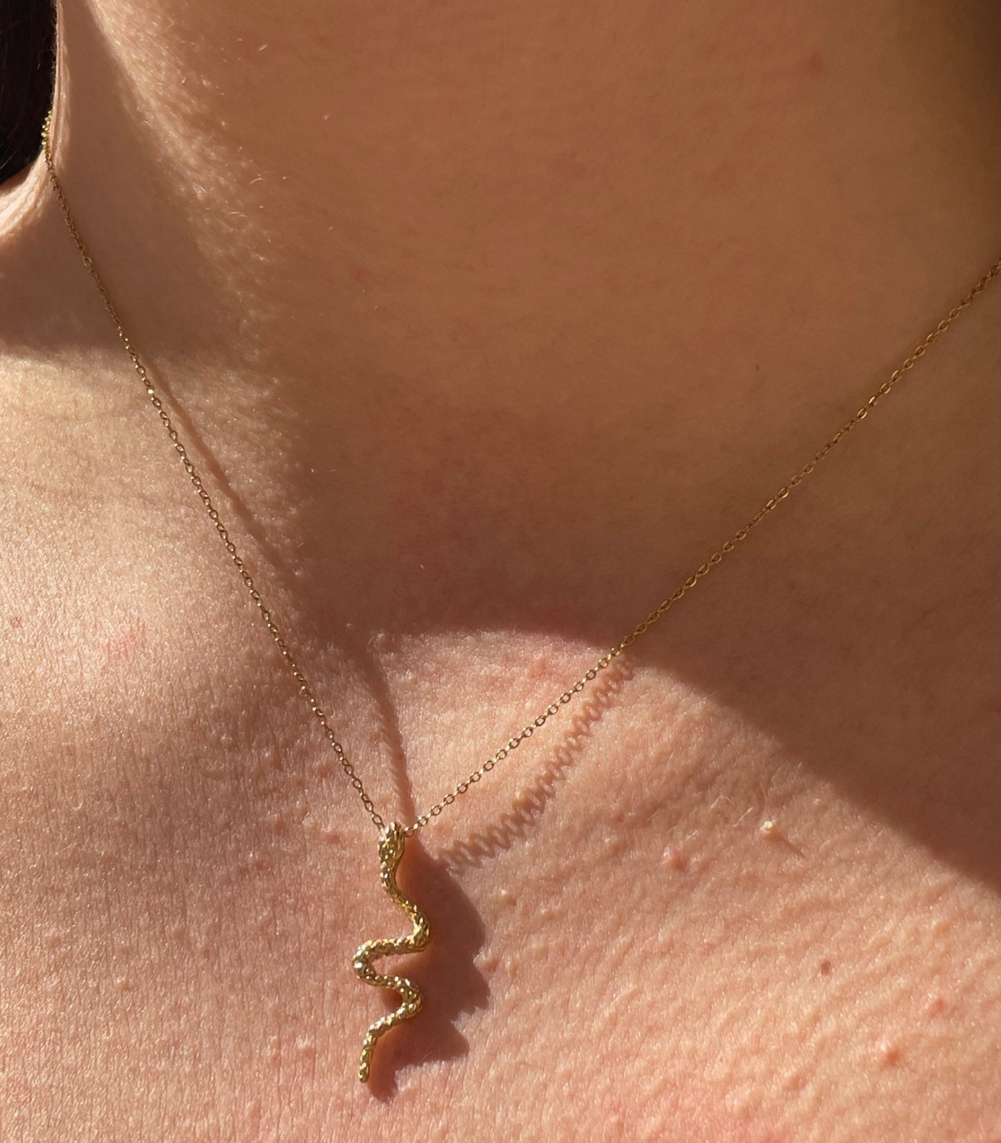 Collana con serpente in 2 colori