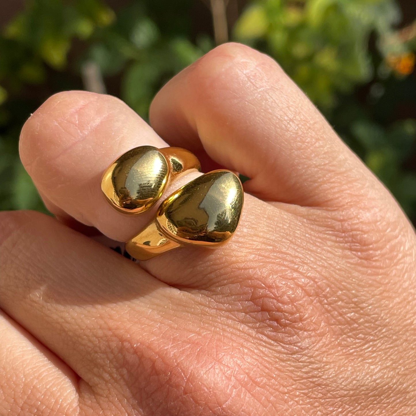 Anello bold doppio in 3 colori