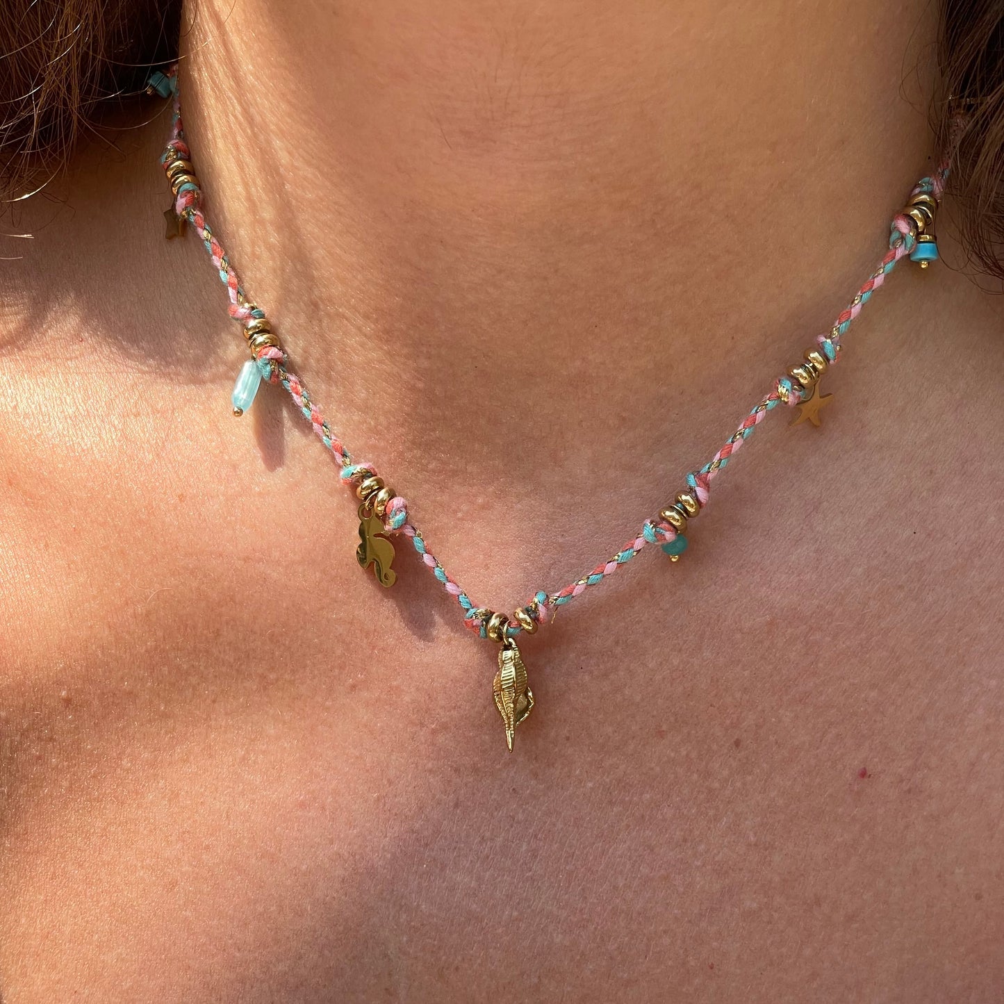 Collana conchiglia di luce in 4 colori