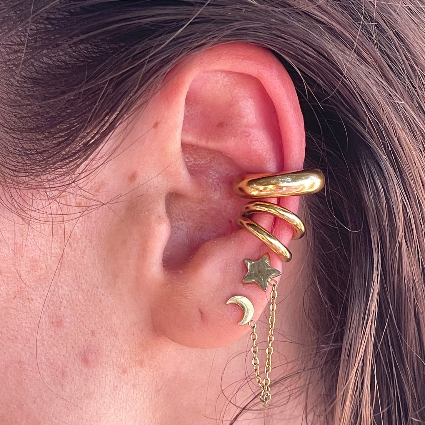 Ear cuff doppia fascia in 3 colori