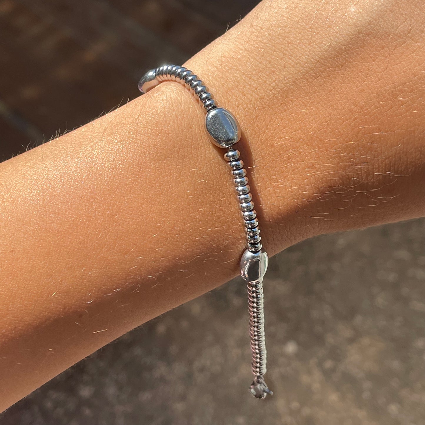Bracciale pepite in 2 colori
