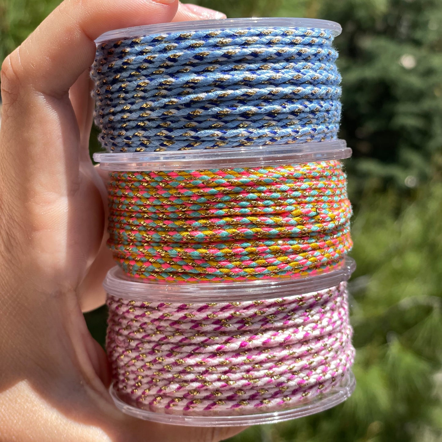 Collana intreccio colorata in 3 colori