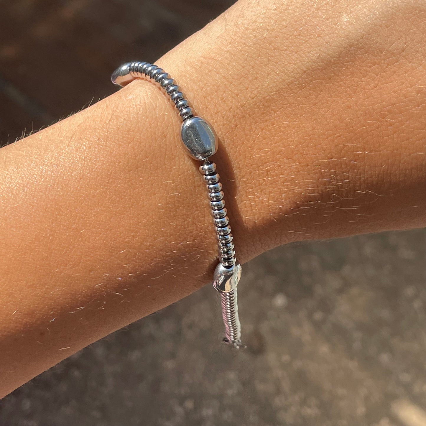 Bracciale pepite in 2 colori