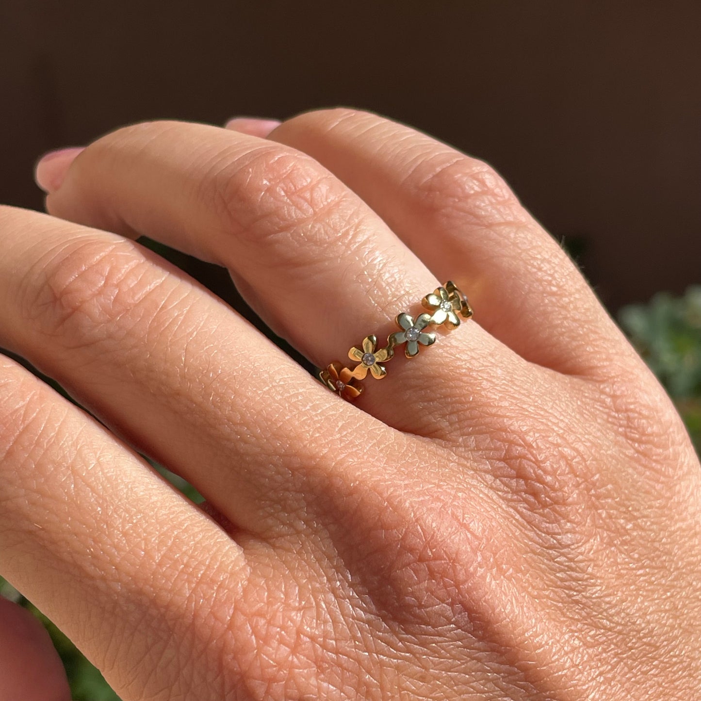 Anello fiorellini in 2 colori