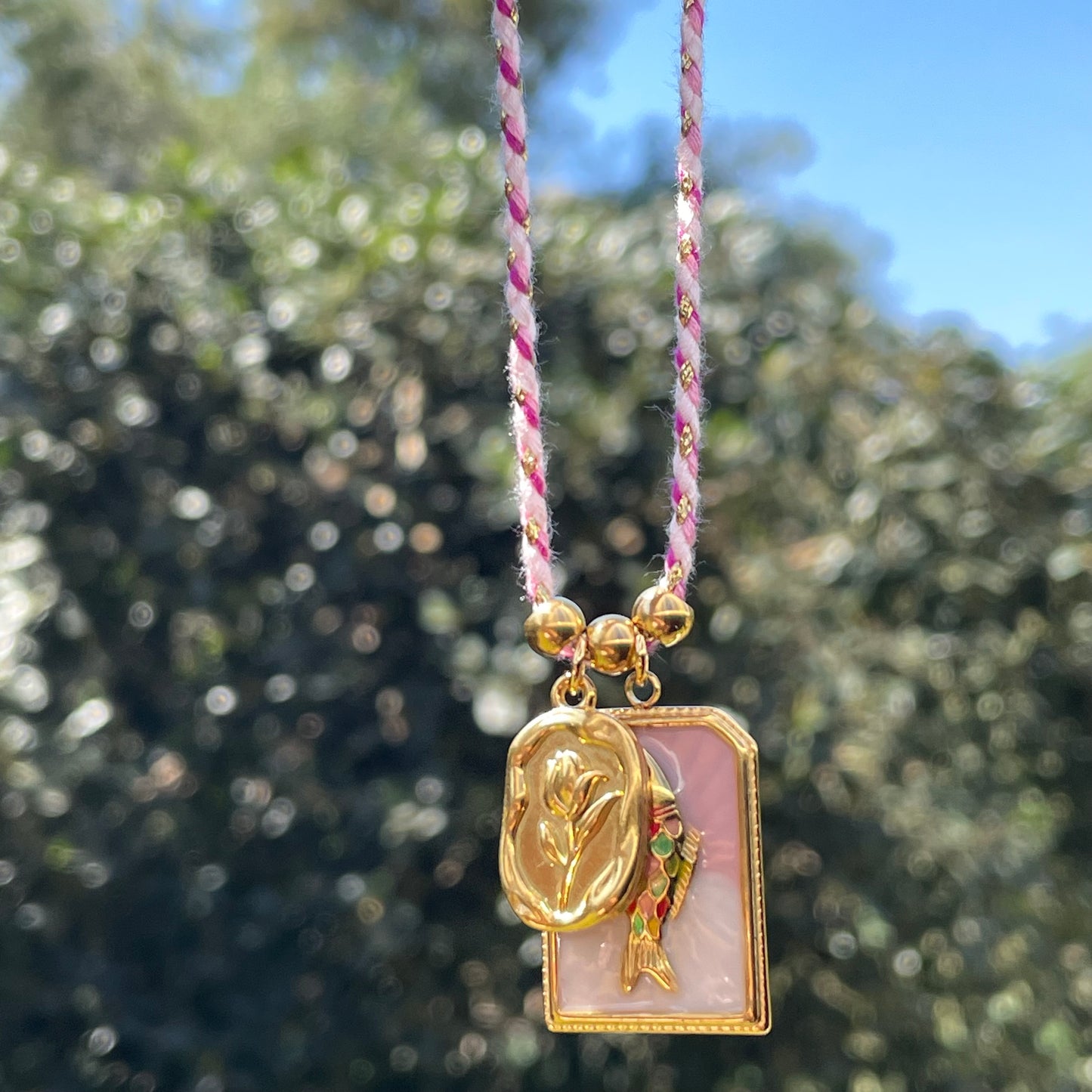 Collana intreccio colorata in 3 colori