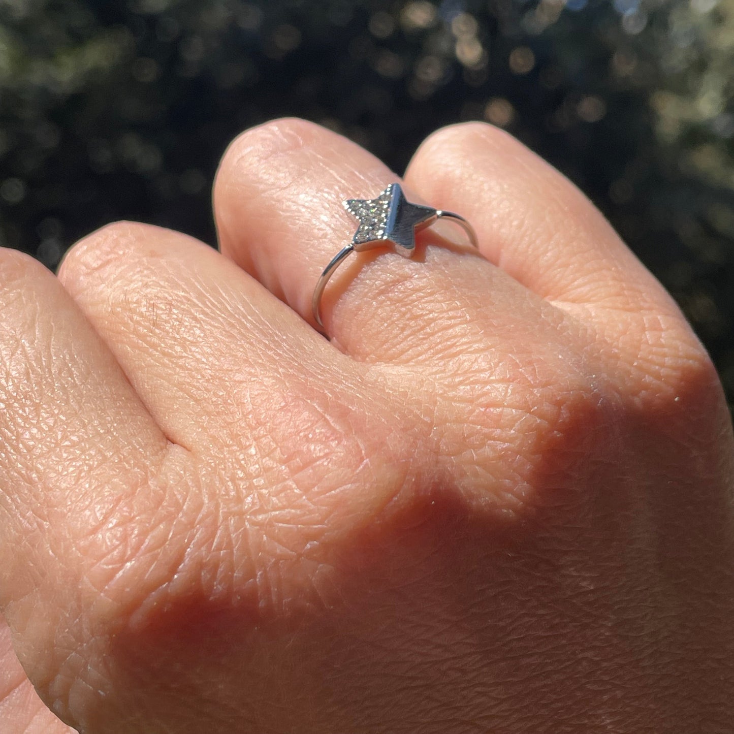 Anello stellina in 2 colori