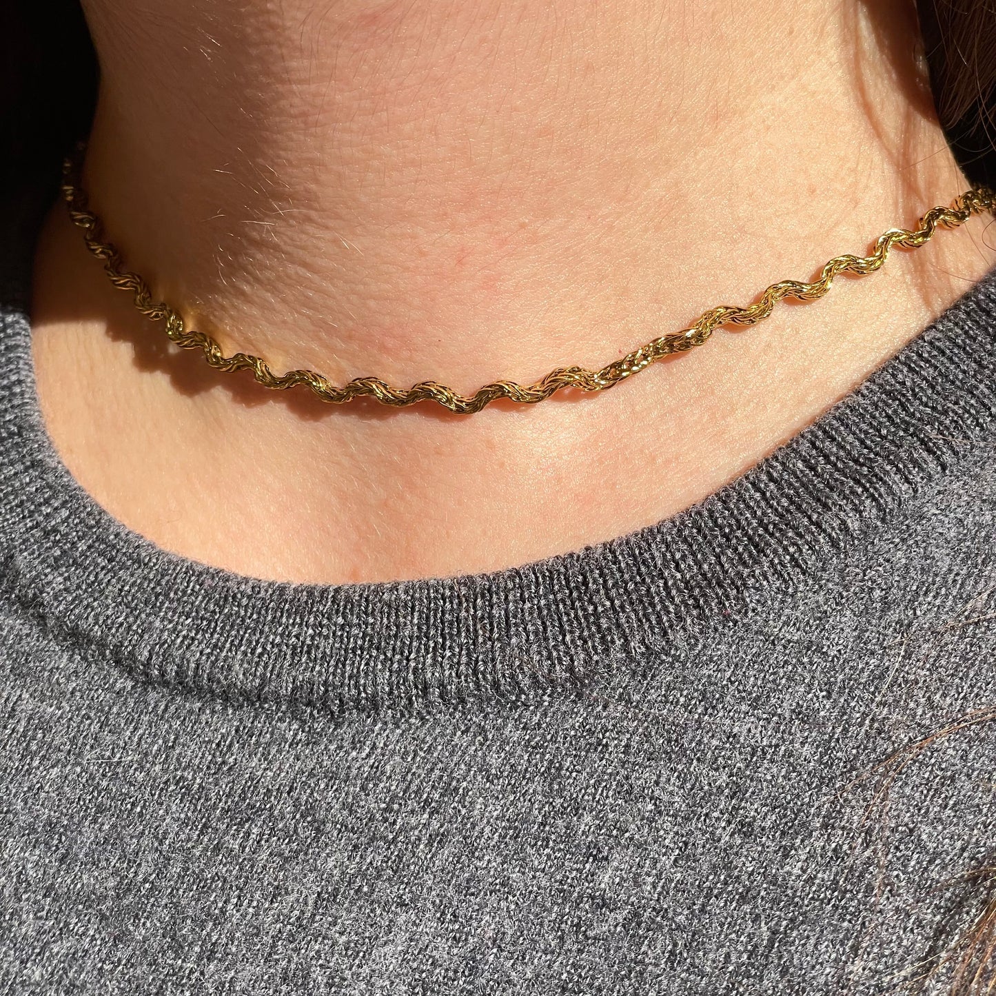 Collana ondulata in 2 colori