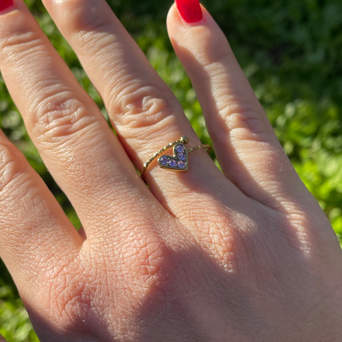 Anello cuore in 2 colori
