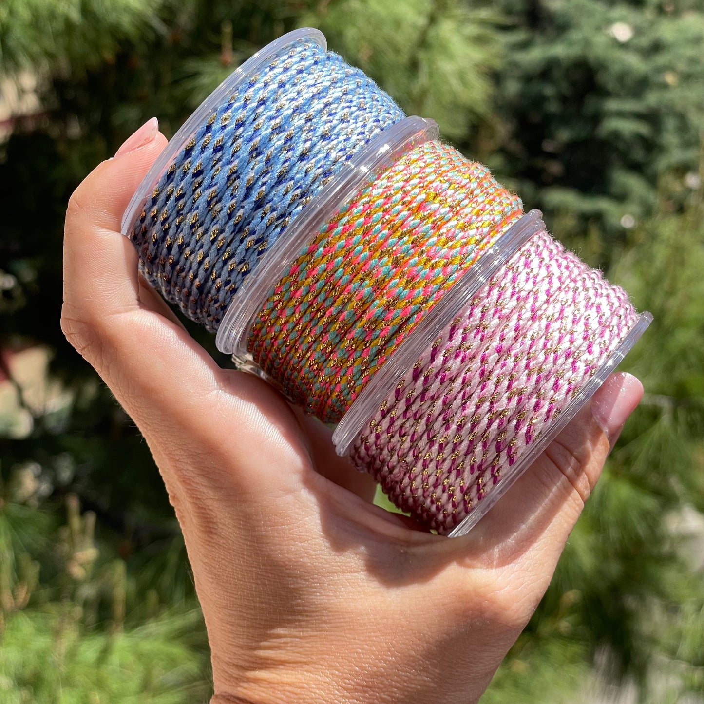 Collana intreccio colorata in 3 colori