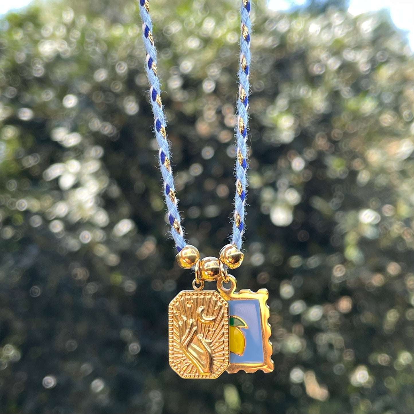 Collana intreccio colorata in 3 colori
