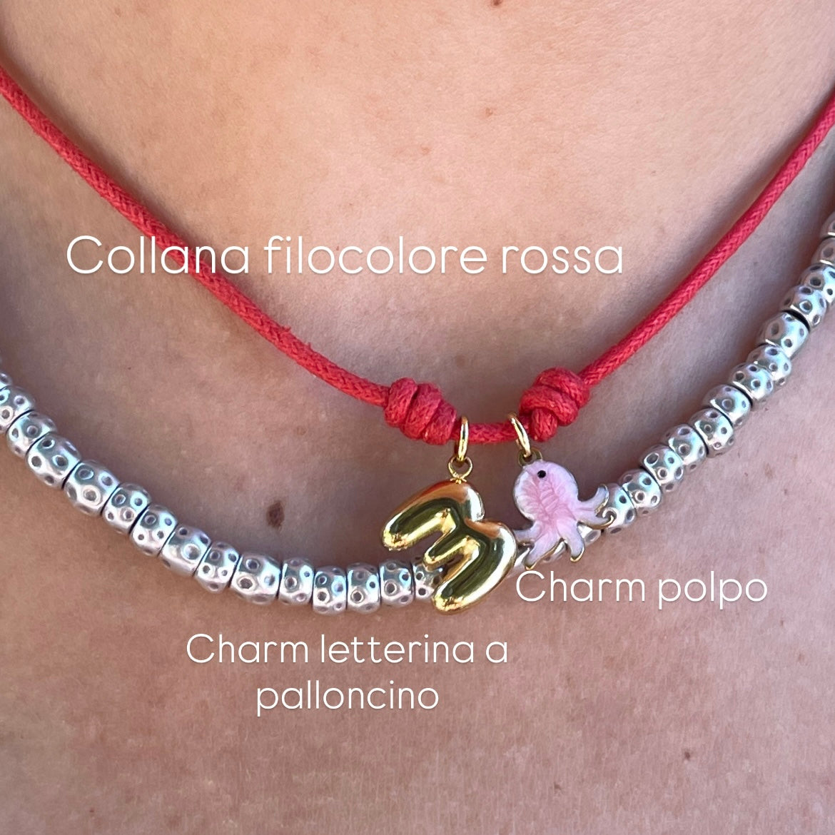 Charm Polpo rosa