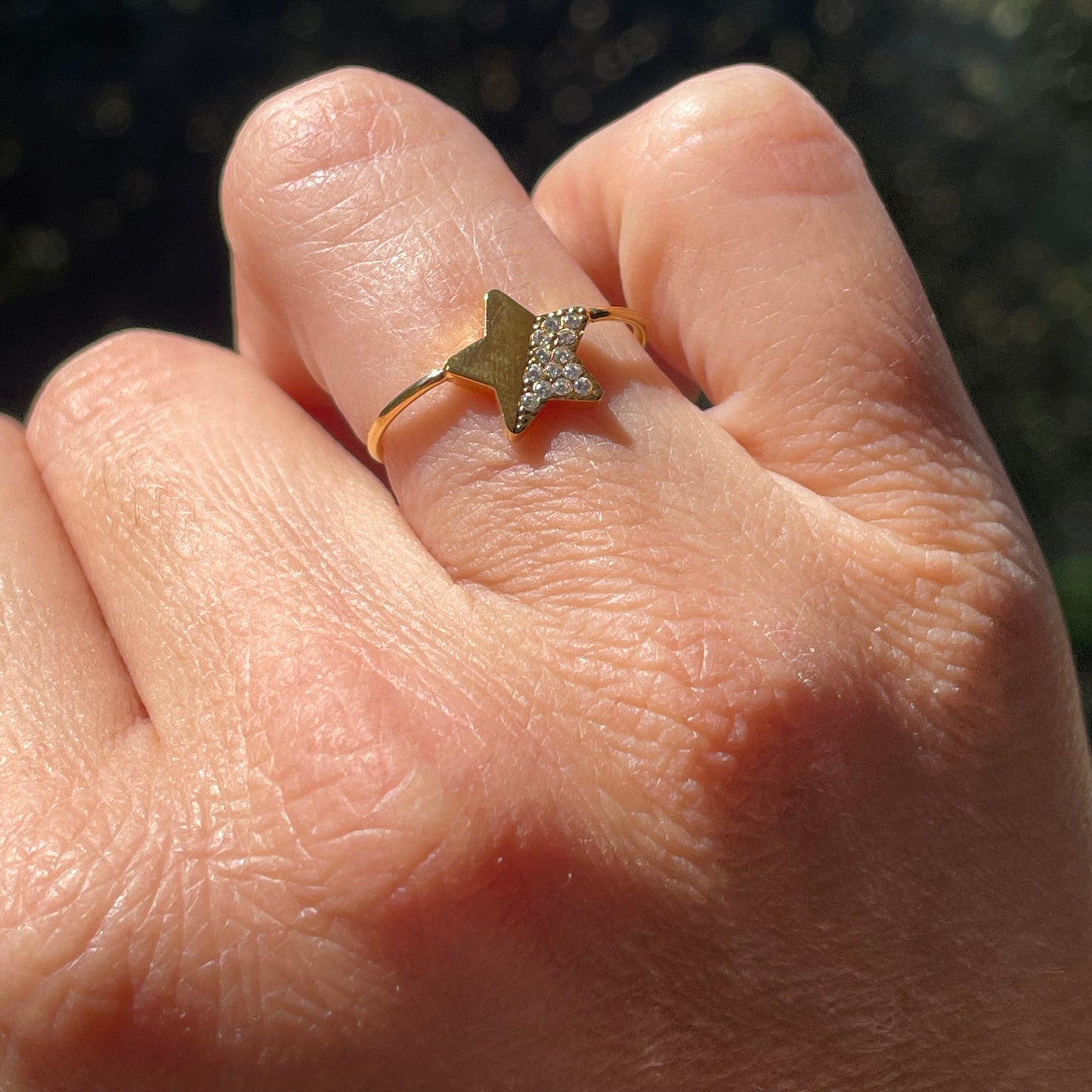 Anello stellina in 2 colori