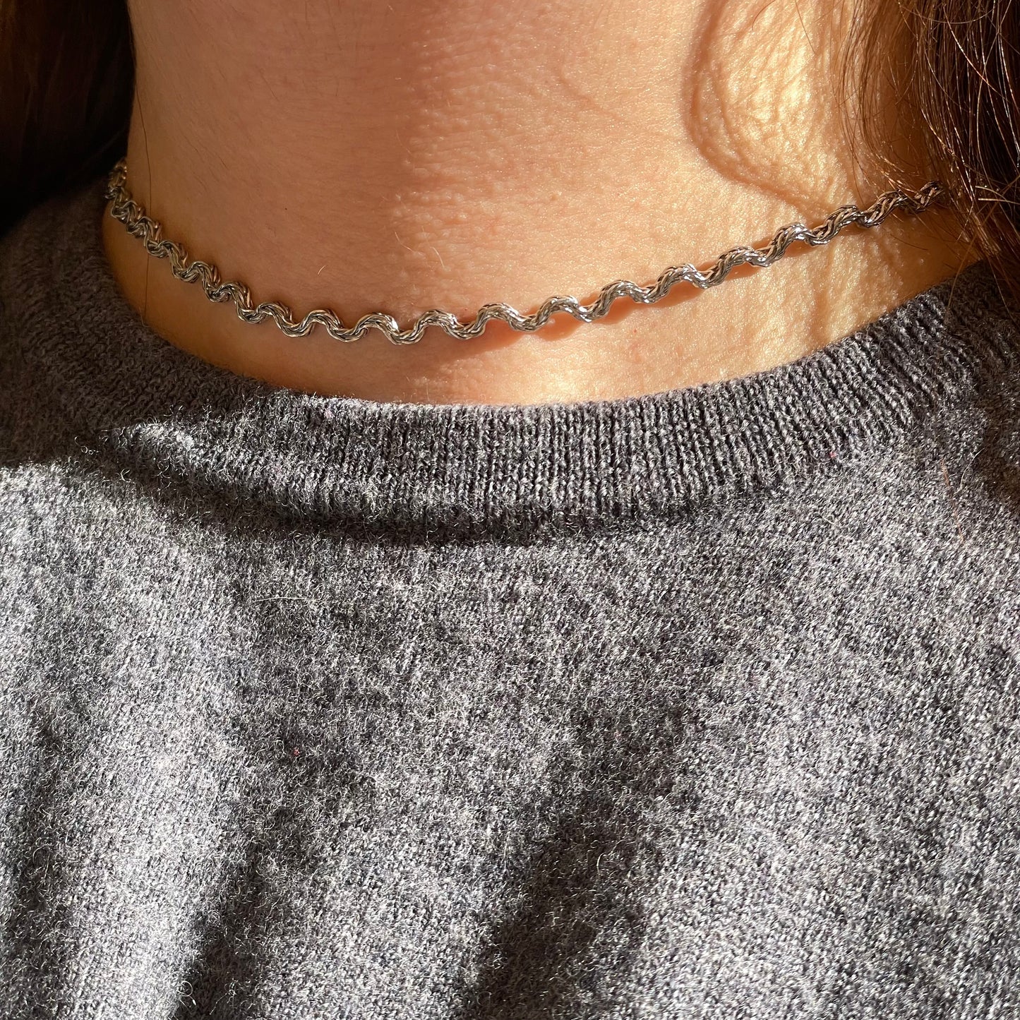 Collana ondulata in 2 colori
