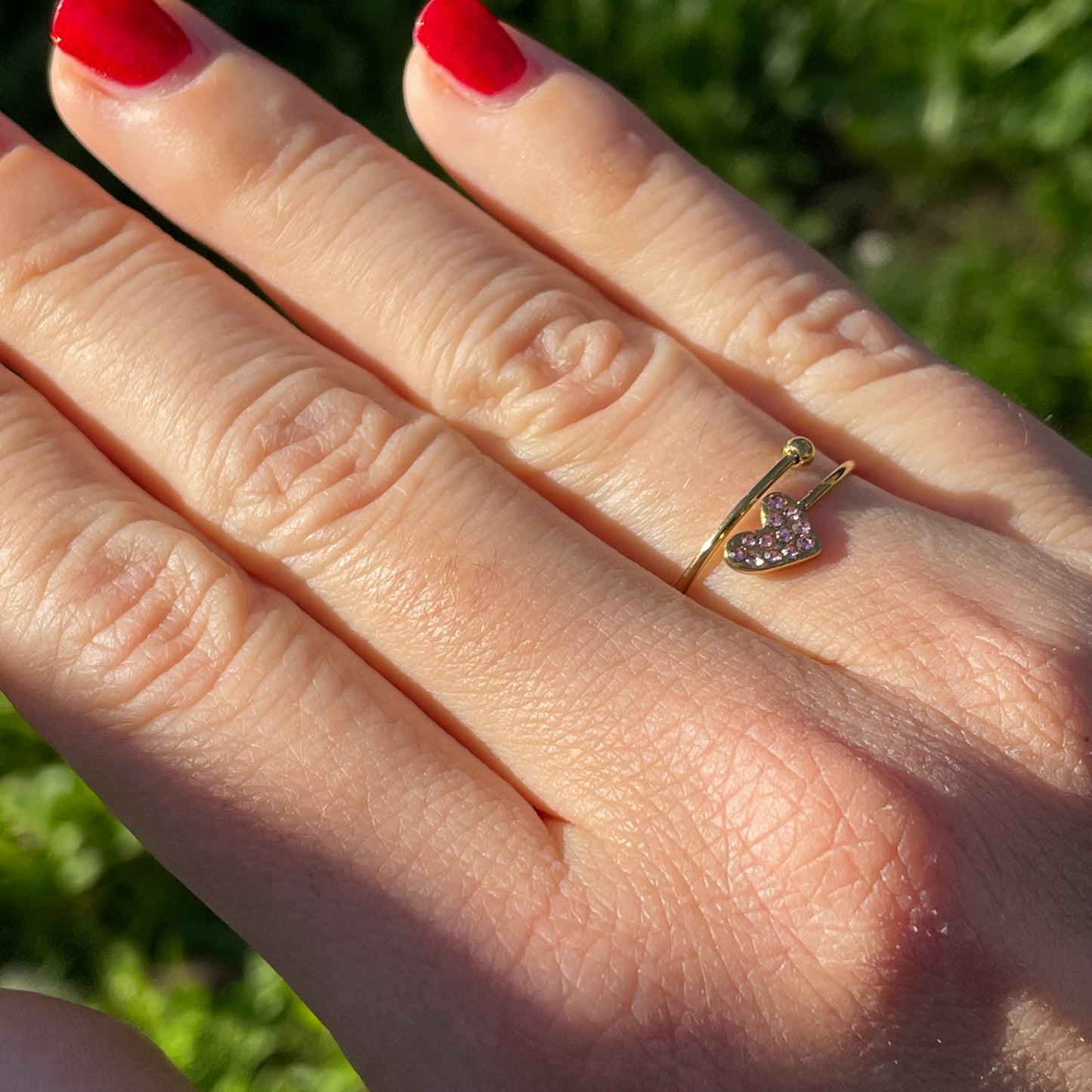 Anello cuore in 2 colori