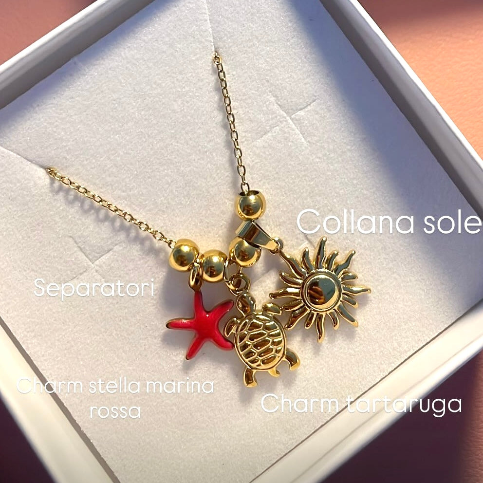 Collana sole in 2 colori