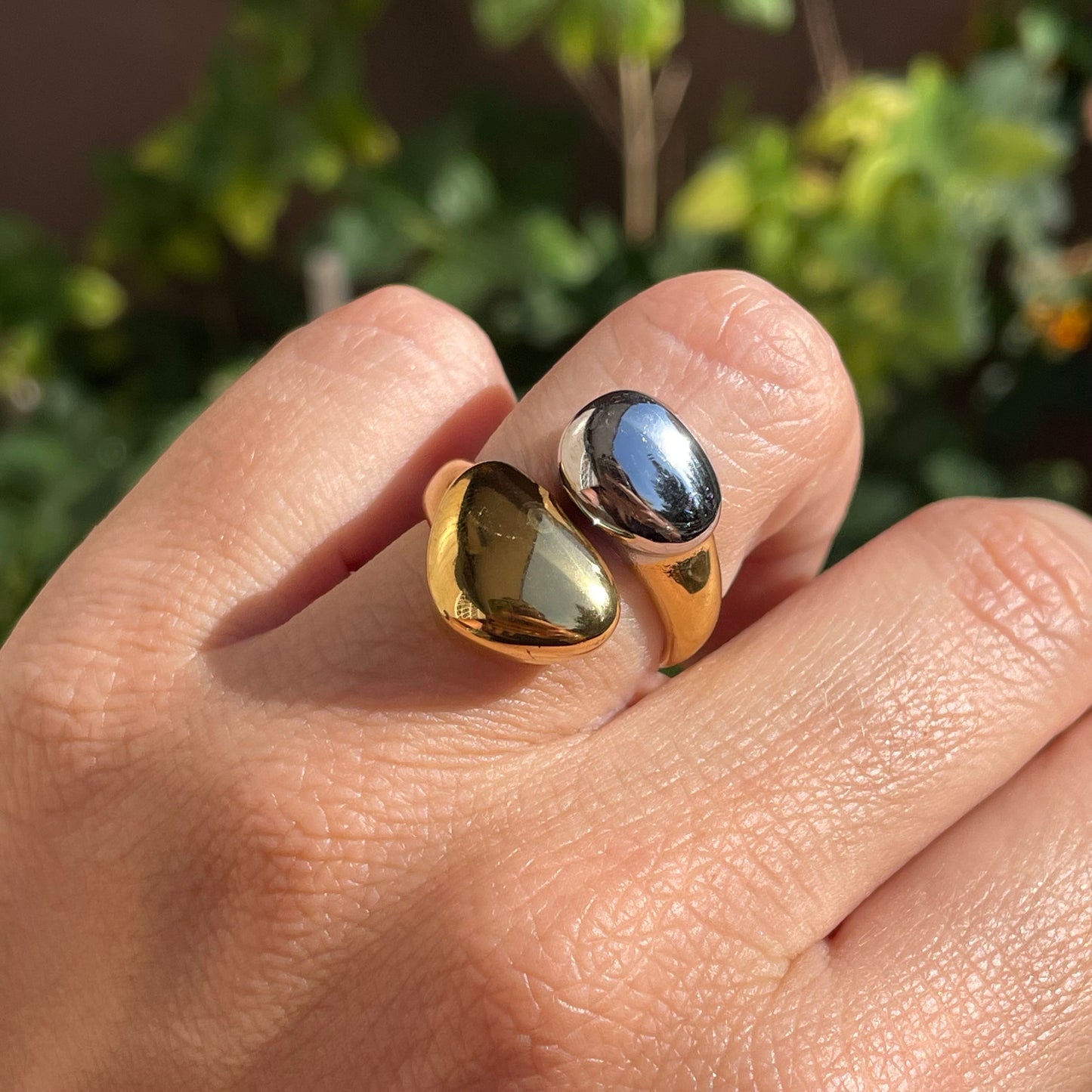 Anello bold doppio in 3 colori