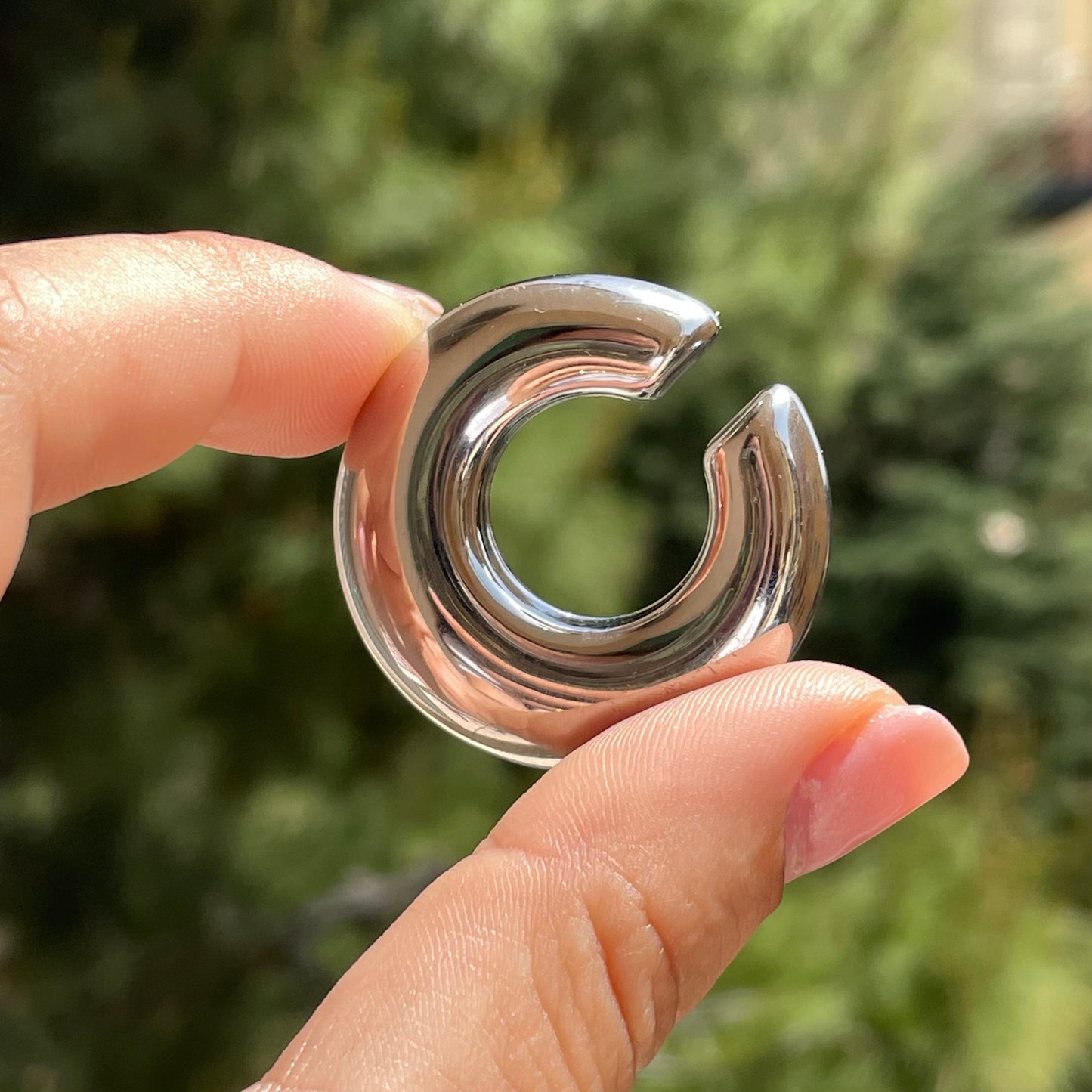 Ear cuff liscio grande doppio in 2 colori