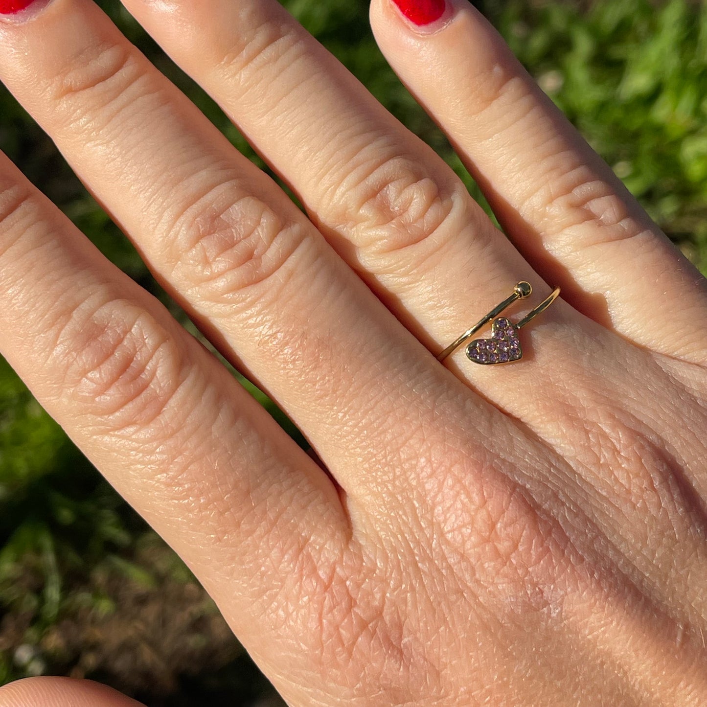 Anello cuore in 2 colori