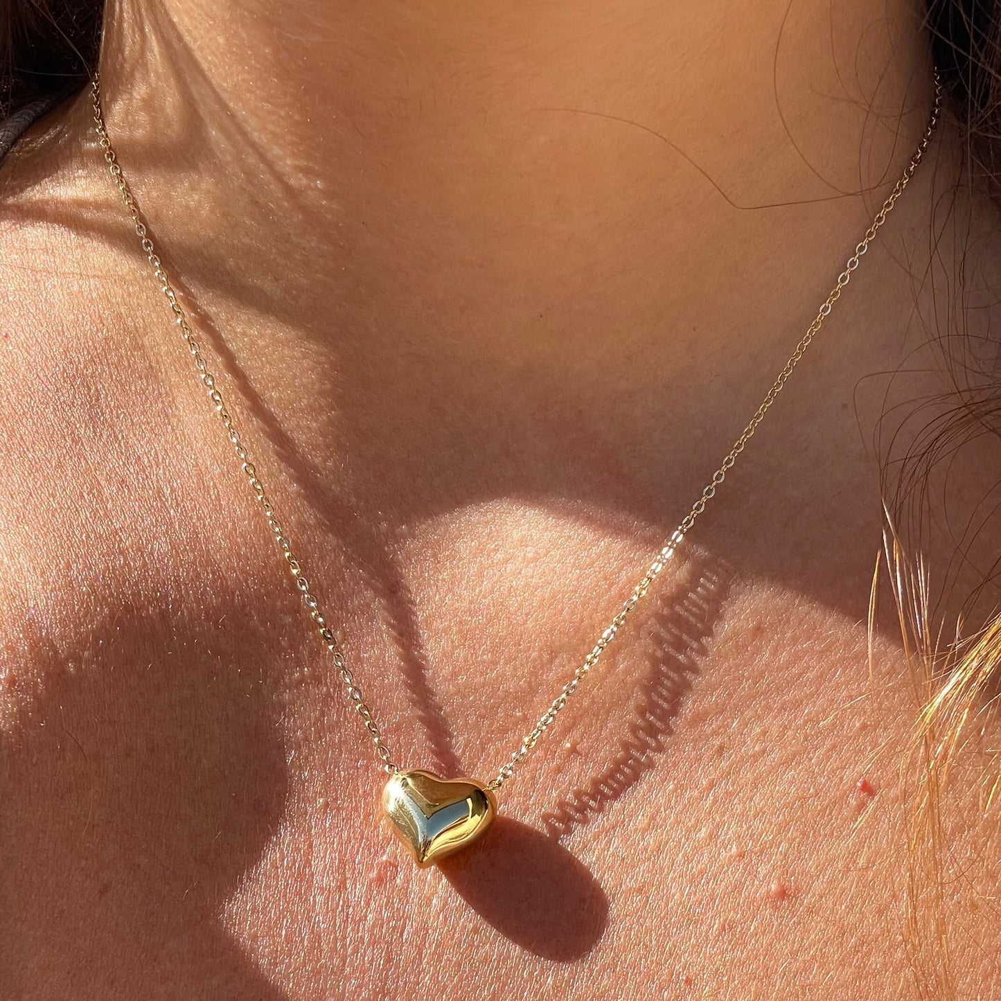 Collana cuore bombato in 2 colori