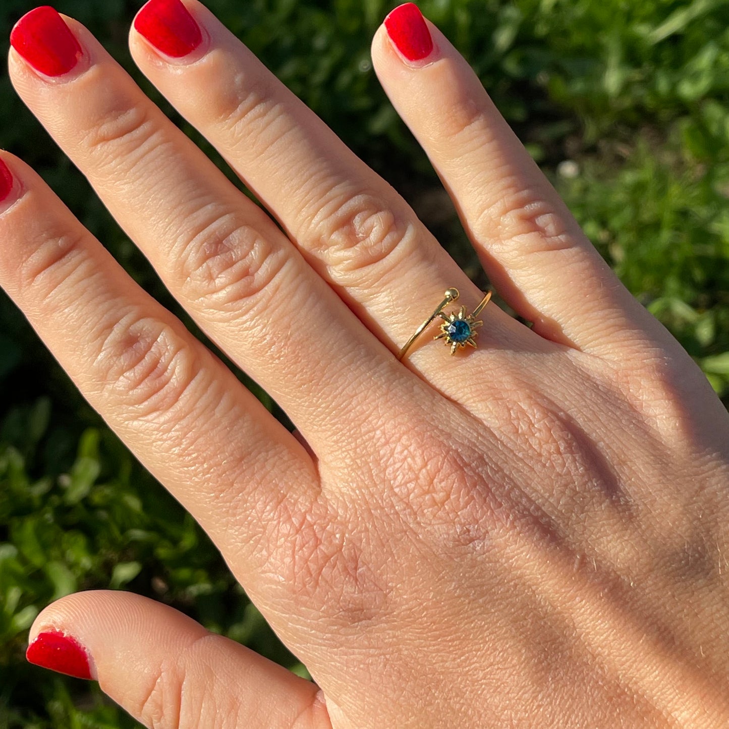 Anello sole e zircone