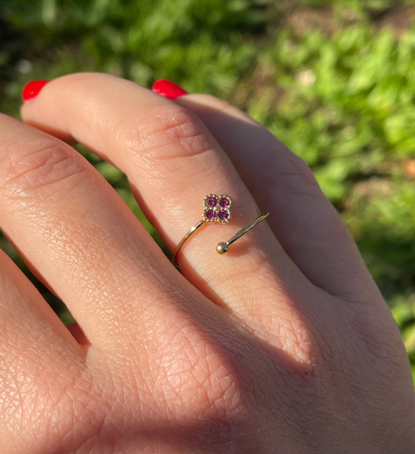 Anello quadrifoglio