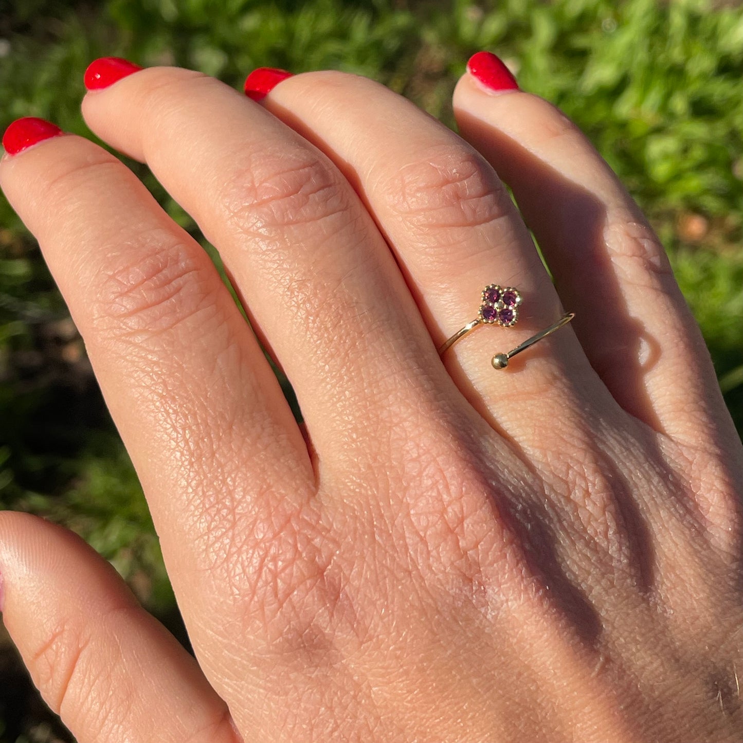 Anello quadrifoglio