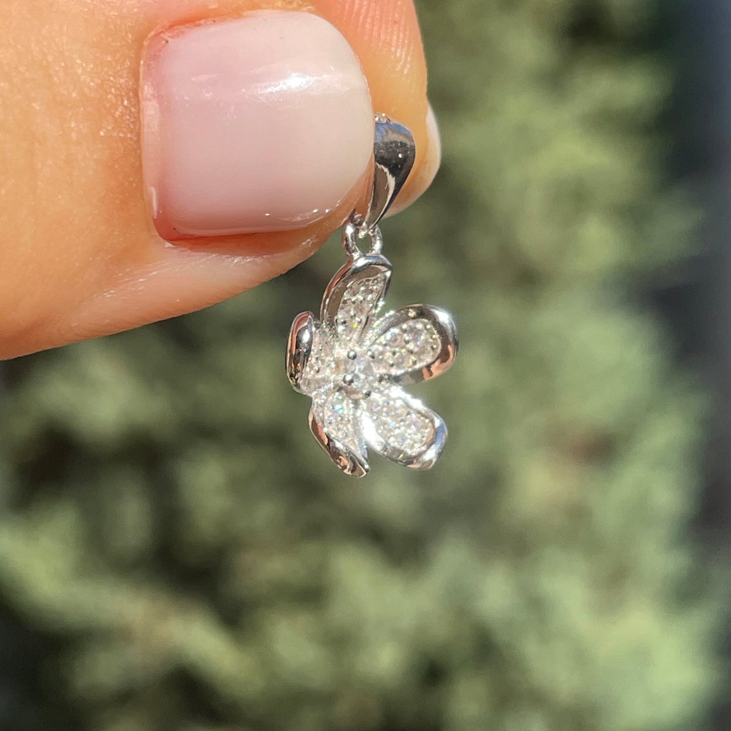 Charm Fiore con zirconi