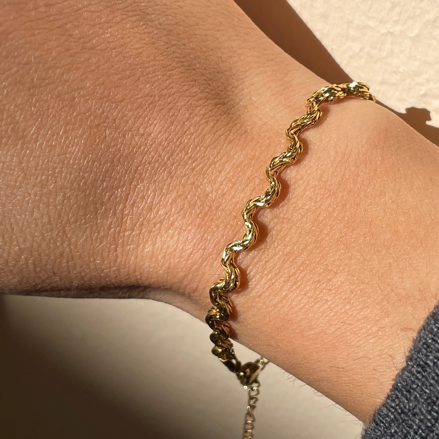 Bracciale ondulato in 2 colori