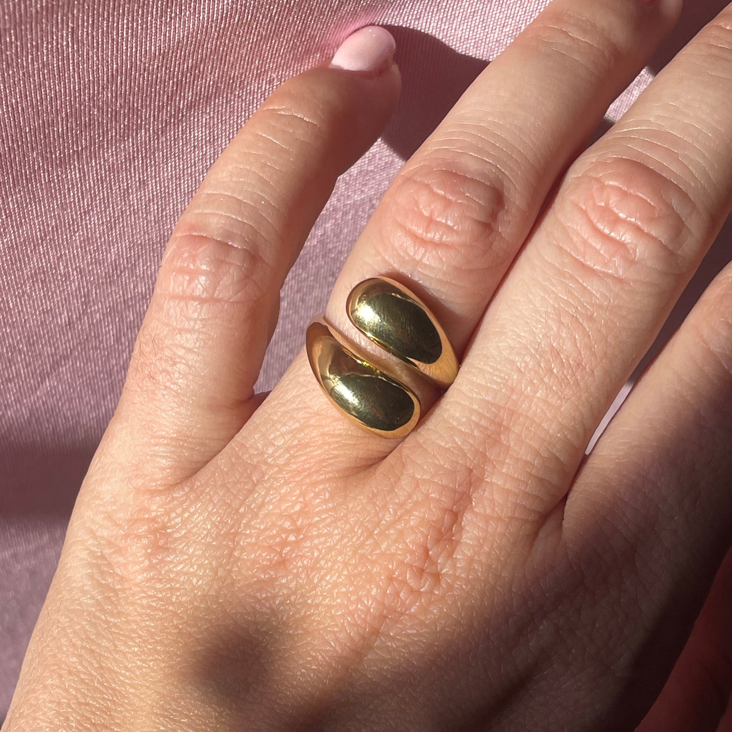 Anello doppia goccia in 3 colori
