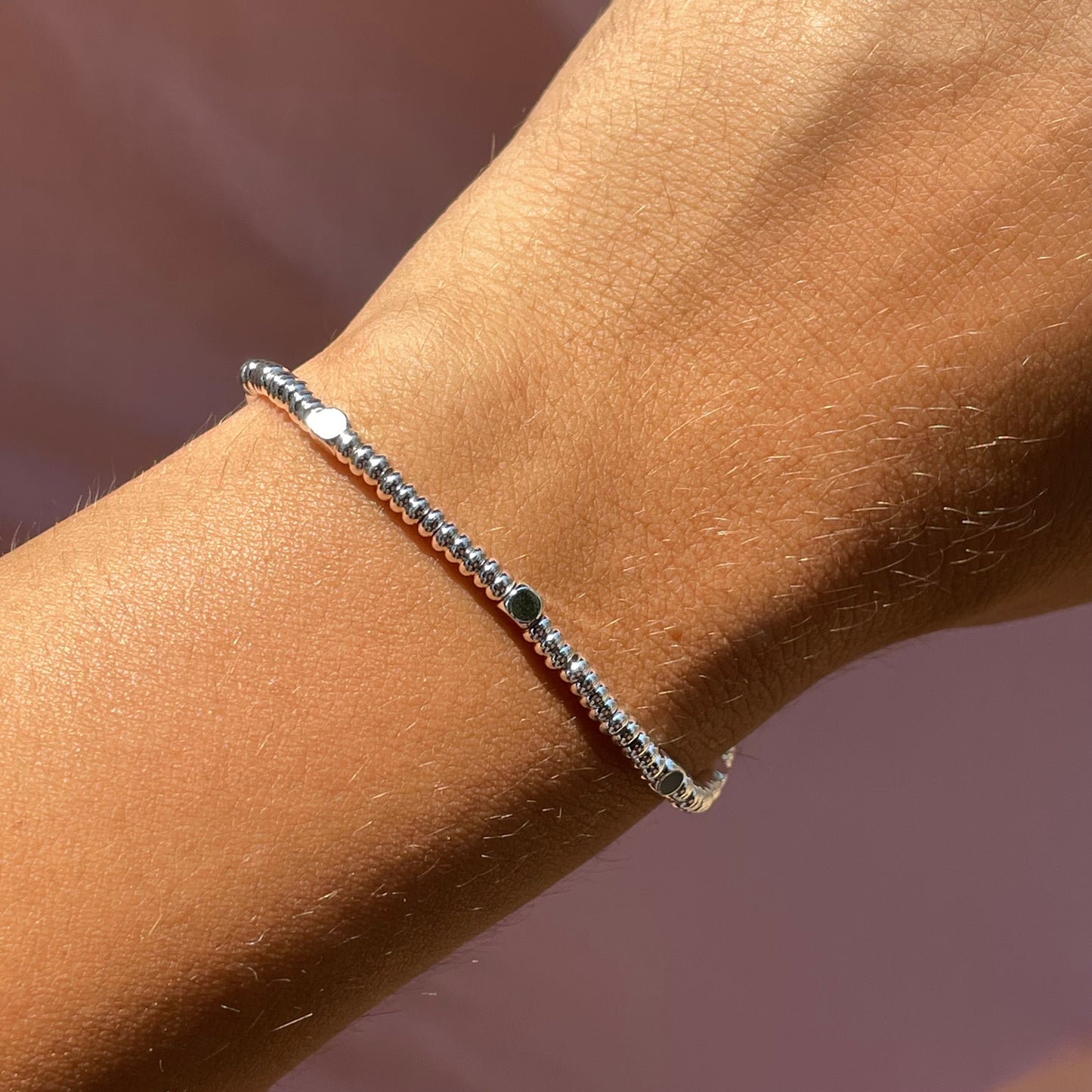 Bracciale quadratini in 2 colori