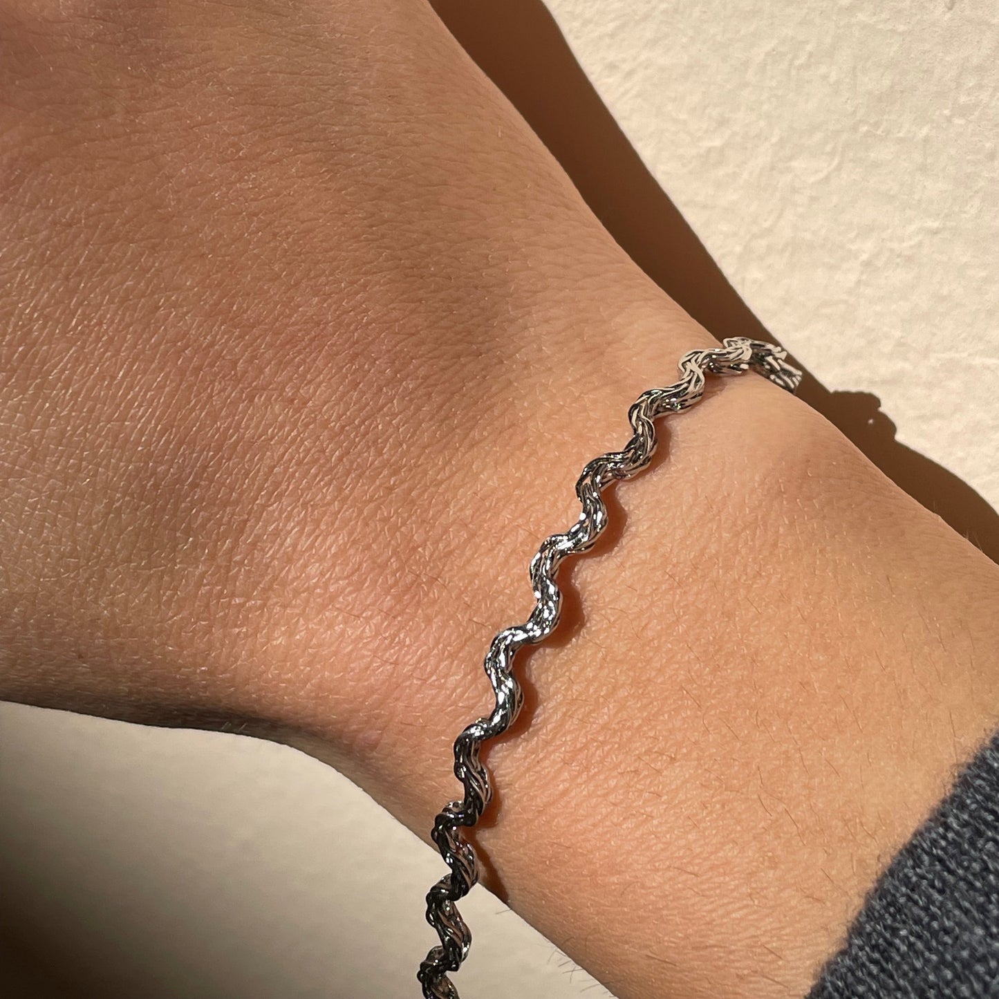 Bracciale ondulato in 2 colori