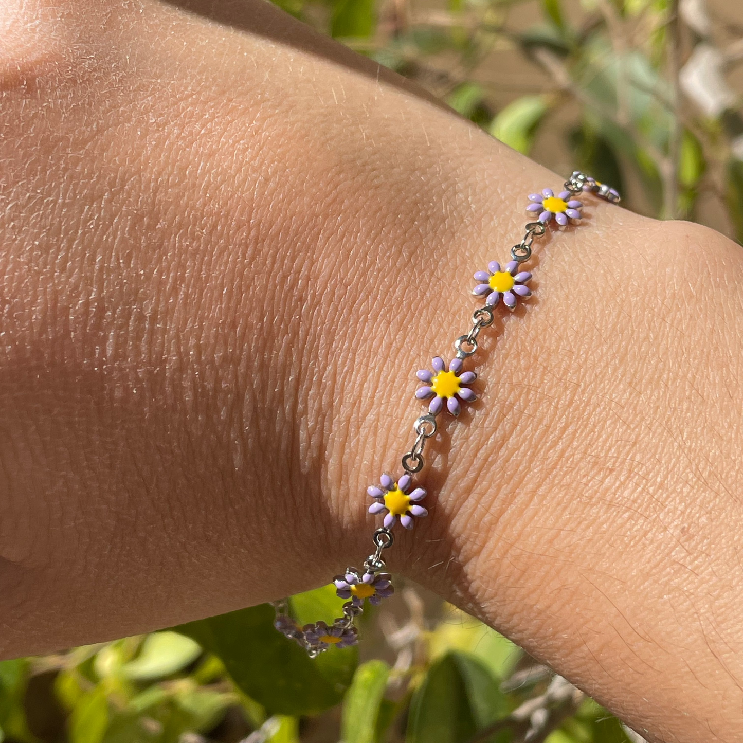 Bracciale con margherite in 9 colori