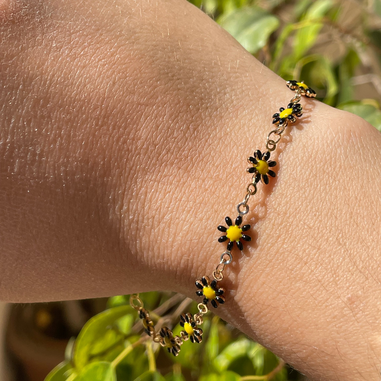 Bracciale con margherite in 9 colori