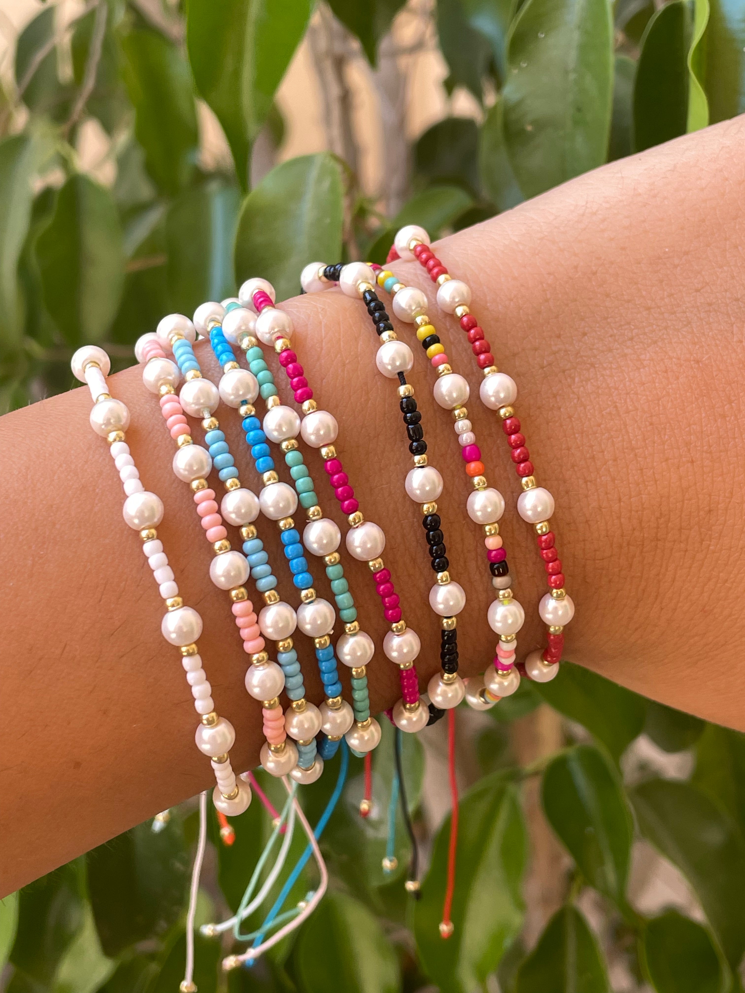 Bracciale con perline colorate in 9 colori – Mimini Gioielli