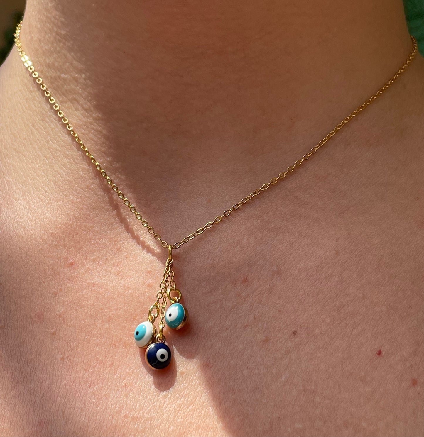 Collana con 3 occhi di allah pendenti