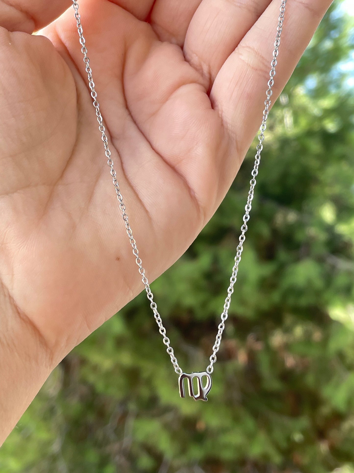 Collana con segno zodiacale in 2 colori