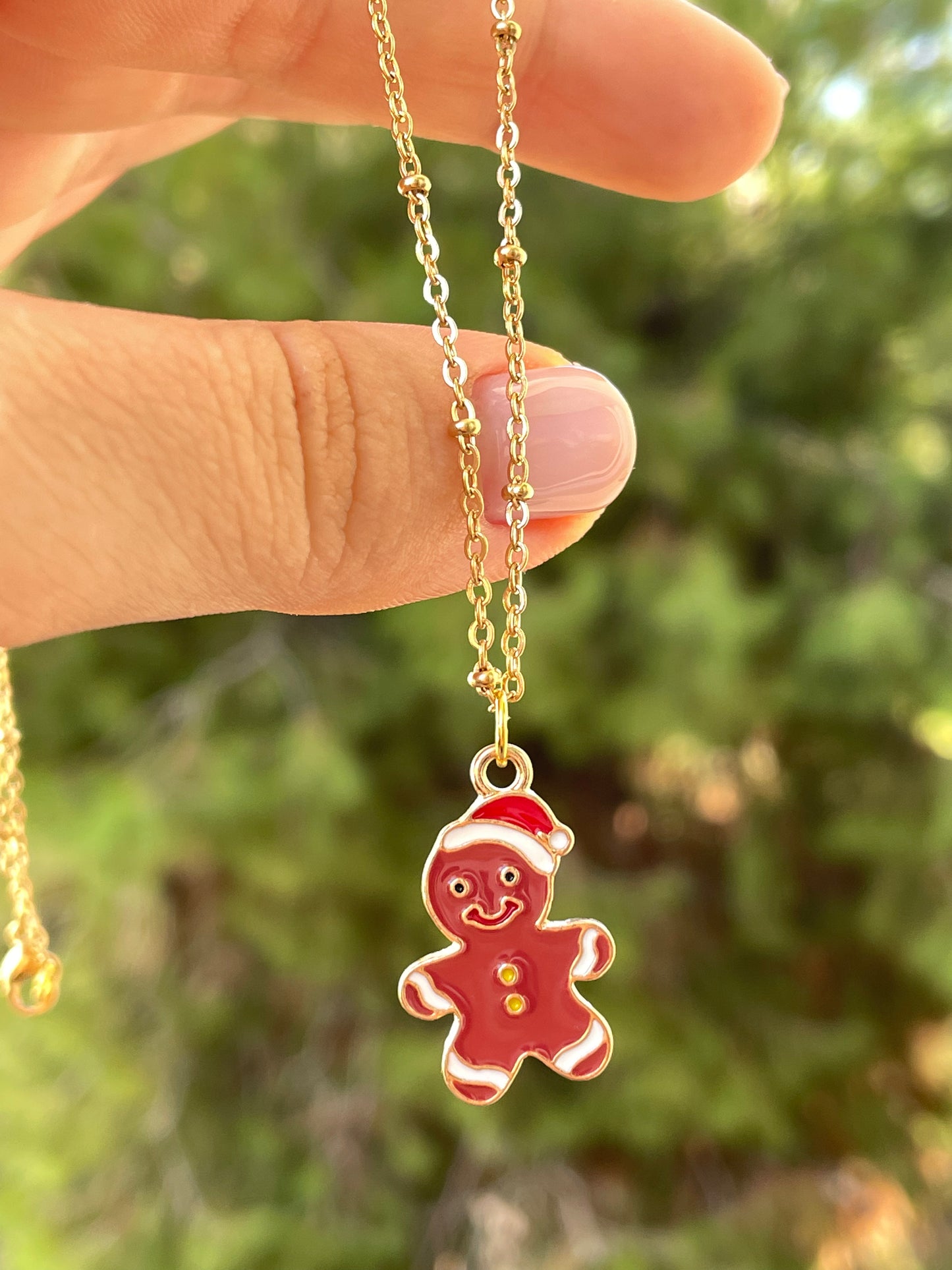 Collana con omino biscottino
