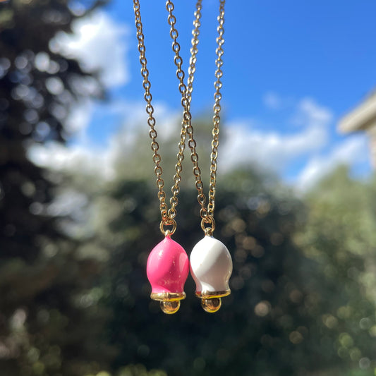 Collana con campanella smaltata in 2 colori