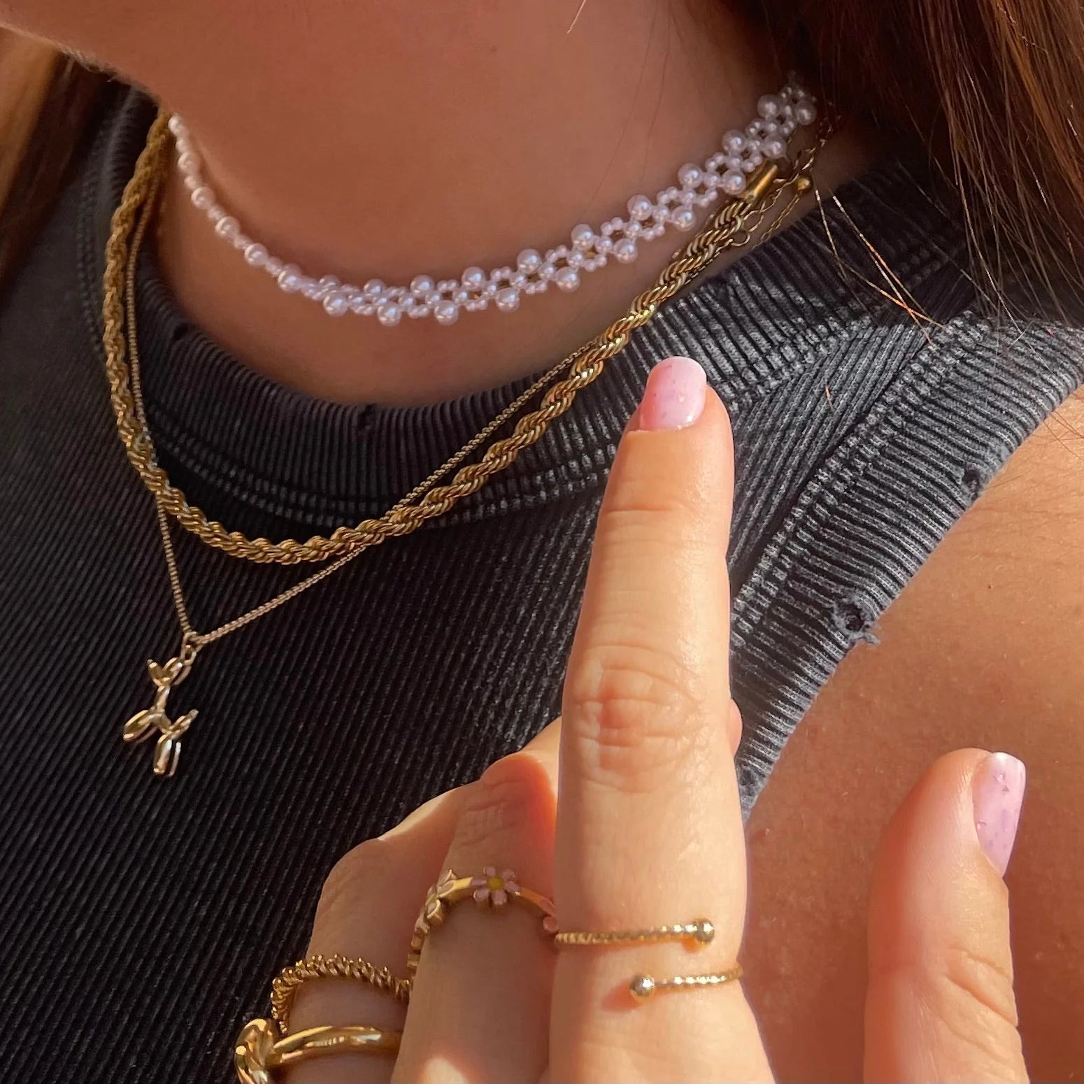 Collana torchon in 2 colori